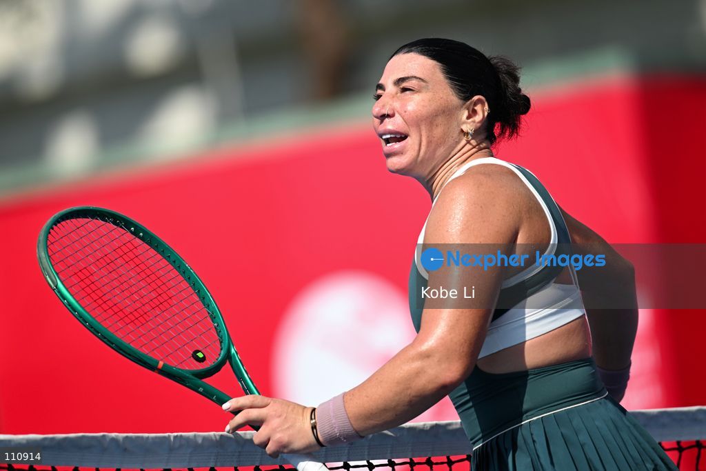 Ekaterine Gorgodze, a Georgian tennis player, during Qualifying of Hong Kong Tennis Open (WTA 250) on October 31, 2026 in Hong Kong. (Photo by Kobe Li/Nexpher Images)