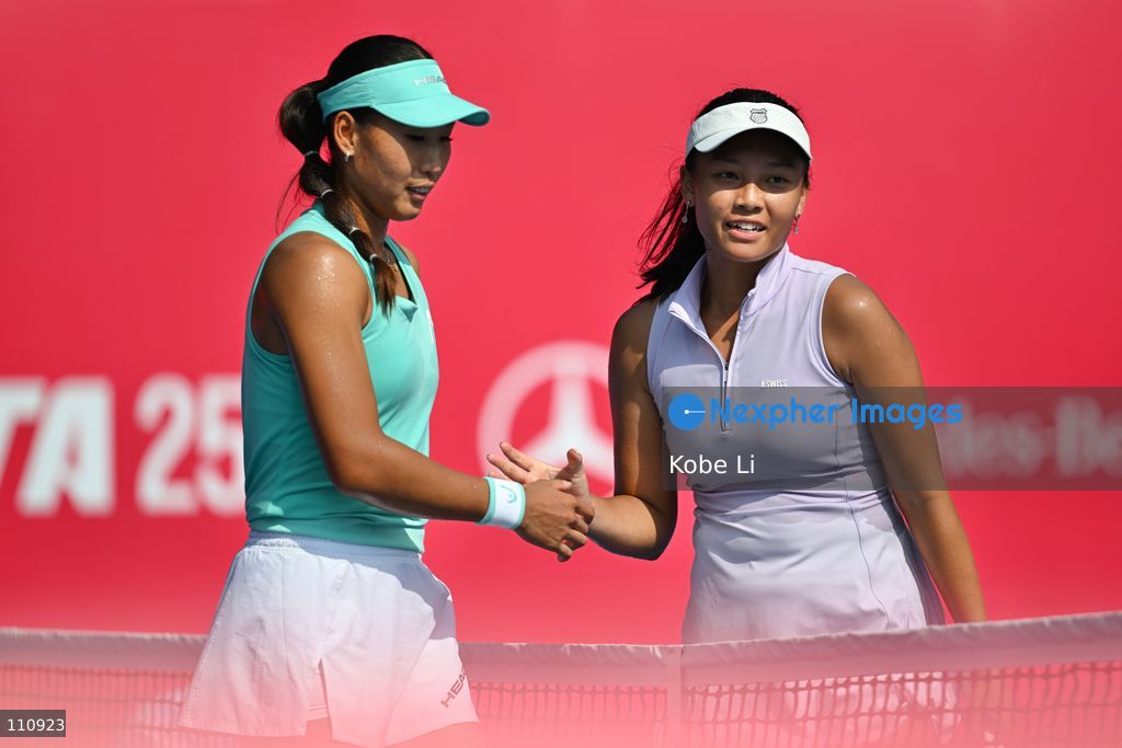 Carol Young Suh Lee, an American tennis player, and Ching Lam Li, a Hong Kong Tennis player during Qualifying of Hong Kong Tennis Open (WTA 250) on October 31, 2026 in Hong Kong. (Photo by Kobe Li/Nexpher Images)