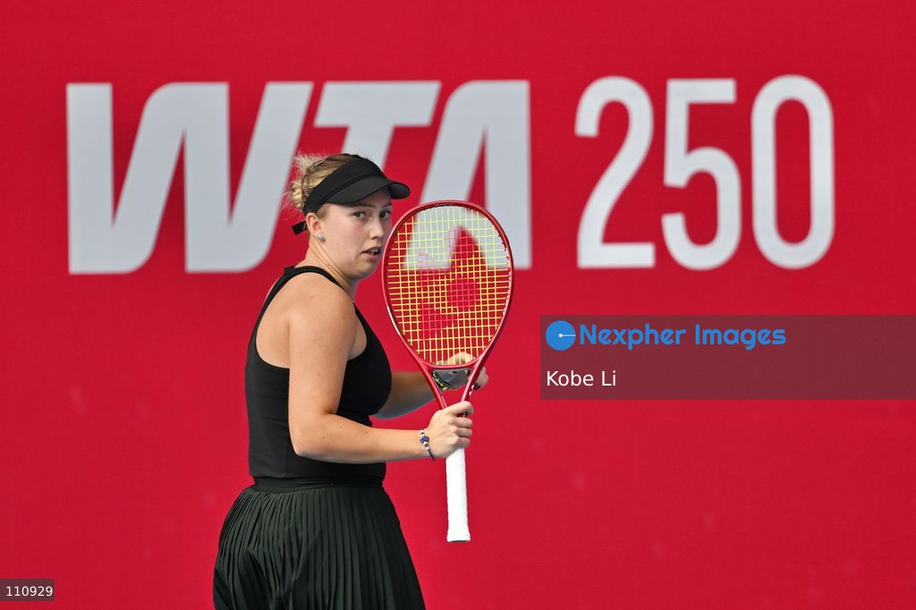 Alexandra Shubladze, a Russian tennis player, during Qualifying of Hong Kong Tennis Open (WTA 250) on October 31, 2026 in Hong Kong. (Photo by Kobe Li/Nexpher Images)