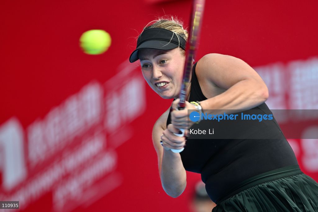 Alexandra Shubladze, a Russian tennis player, during Qualifying of Hong Kong Tennis Open (WTA 250) on October 31, 2026 in Hong Kong. (Photo by Kobe Li/Nexpher Images)