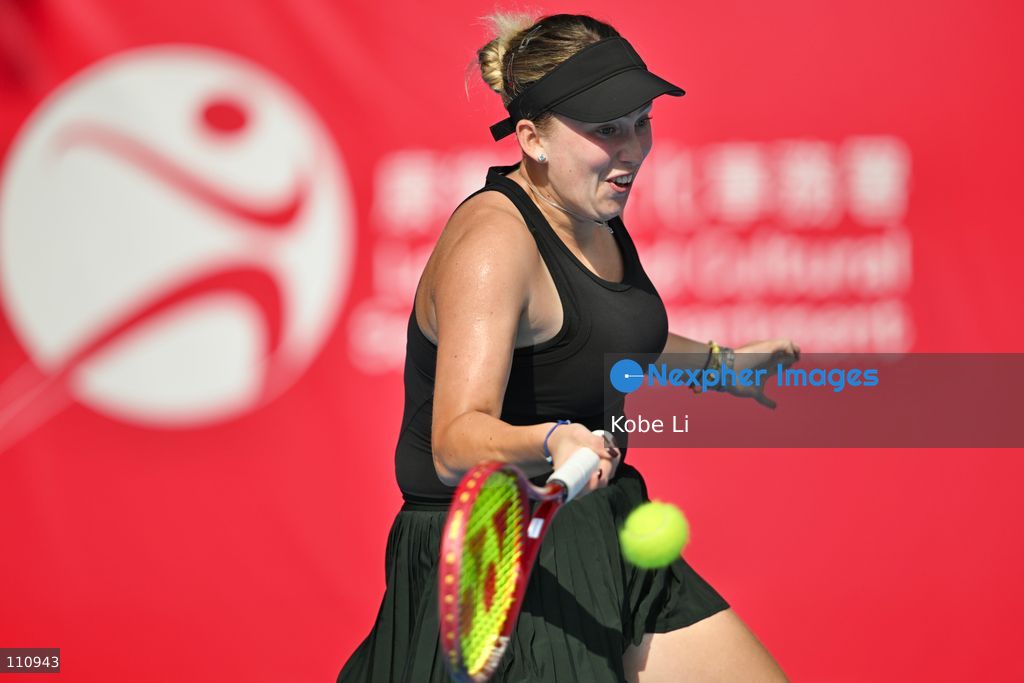Alexandra Shubladze, a Russian tennis player, during Qualifying of Hong Kong Tennis Open (WTA 250) on October 31, 2026 in Hong Kong. (Photo by Kobe Li/Nexpher Images)