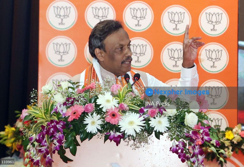 LUCKNOW, INDIA - OCTOBER 30, 2026: Union Home Minister Amit Shah, along with Uttar Pradesh Chief Minister Yogi Adityanath, BJP National General Secretary Vinod Tawde and Smriti Irani and other leaders, during the BJP Working Committee meeting at the Bhimrao Ambedkar Auditorium of Dr Ram Manohar Lohia National Law University in Lucknow. (Photo by Jitendra Prakash/JNA Press via Nexpher Images)
