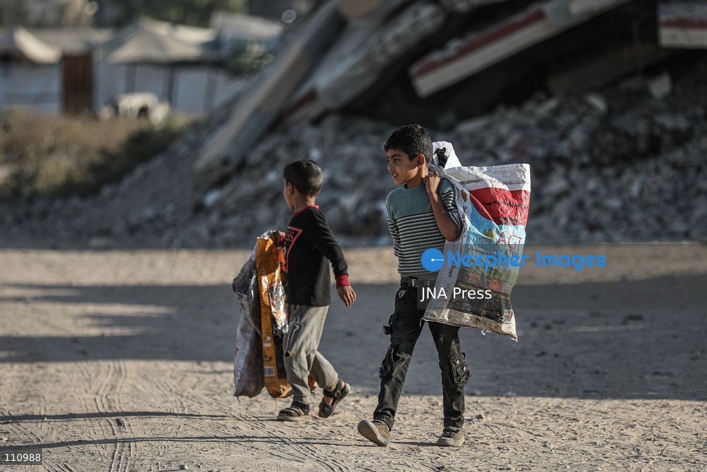 NUSEIRAT, PALESTINE - OCTOBER 31, 2026: Scenes of daily life in Nuseirat refugee camp in the central Gaza Strip. The camp, established in the late 1940s, has been hit repeatedly by Israeli airstrikes since October 2023. It is now home to refugees and displaced families, many of whom live in tents. (Photo by Ramzi Abu Amer/JNA Press via Nexpher Images)