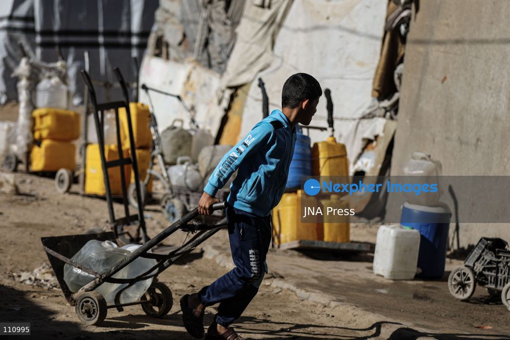 NUSEIRAT, PALESTINE - OCTOBER 31, 2026: Scenes of daily life in Nuseirat refugee camp in the central Gaza Strip. The camp, established in the late 1940s, has been hit repeatedly by Israeli airstrikes since October 2023. It is now home to refugees and displaced families, many of whom live in tents. (Photo by Ramzi Abu Amer/JNA Press via Nexpher Images)