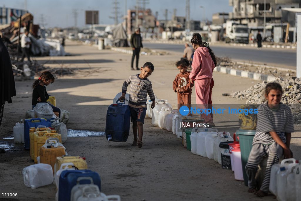 NUSEIRAT, PALESTINE - OCTOBER 31, 2026: Scenes of daily life in Nuseirat refugee camp in the central Gaza Strip. The camp, established in the late 1940s, has been hit repeatedly by Israeli airstrikes since October 2023. It is now home to refugees and displaced families, many of whom live in tents. (Photo by Ramzi Abu Amer/JNA Press via Nexpher Images)