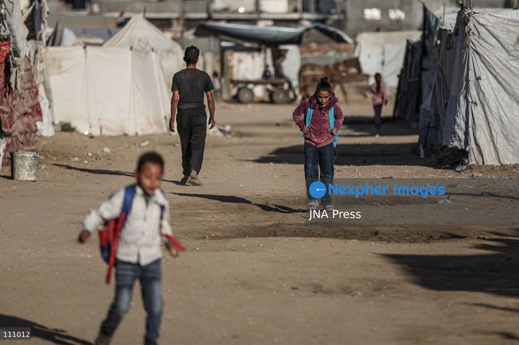 NUSEIRAT, PALESTINE - OCTOBER 31, 2026: Scenes of daily life in Nuseirat refugee camp in the central Gaza Strip. The camp, established in the late 1940s, has been hit repeatedly by Israeli airstrikes since October 2023. It is now home to refugees and displaced families, many of whom live in tents. (Photo by Ramzi Abu Amer/JNA Press via Nexpher Images)