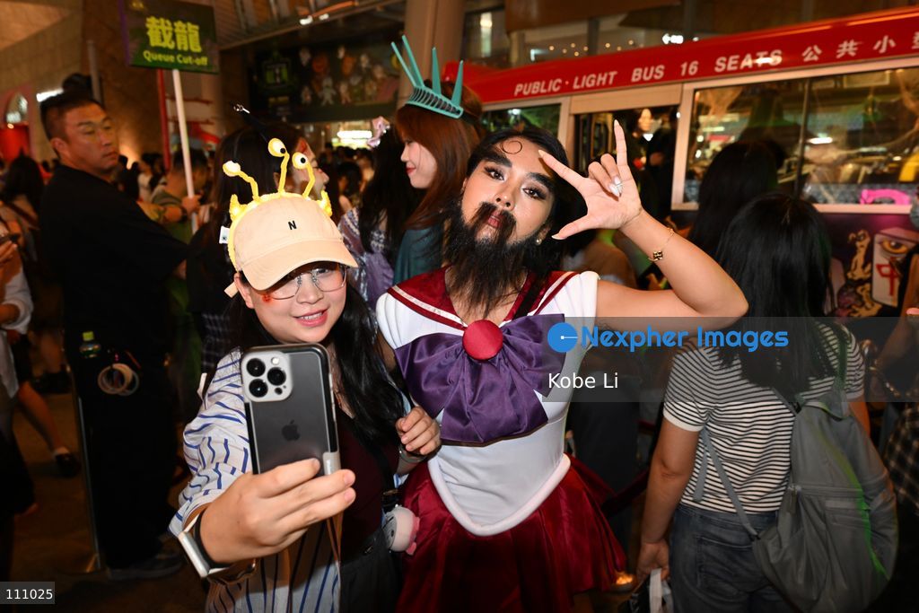 Visitors cosplaying and posing photo during Halloween day at Mong Kok on October 31, 2026 in Hong Kong. (Photo by Kobe Li/Nexpher Images)