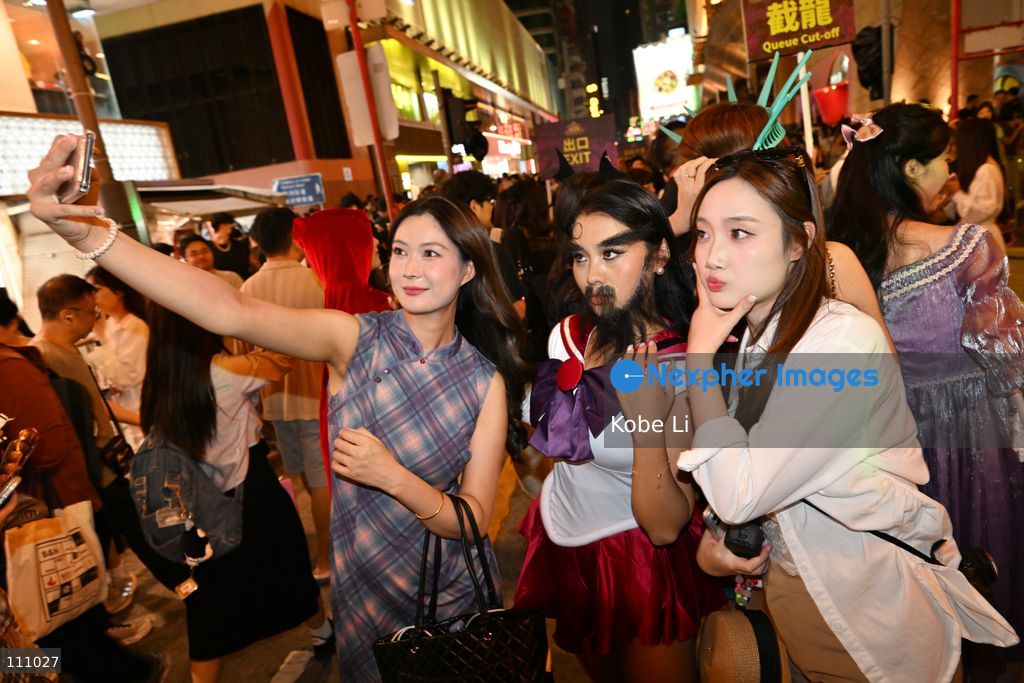 Visitors cosplaying and posing photo during Halloween day at Mong Kok on October 31, 2026 in Hong Kong. (Photo by Kobe Li/Nexpher Images)