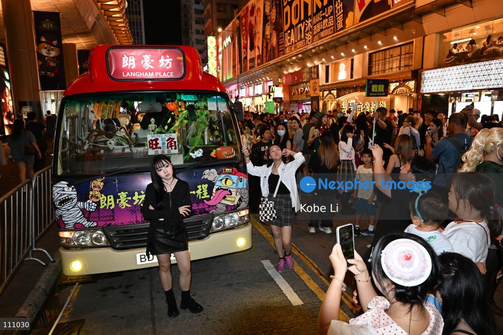 Visitors cosplaying and posing photo during Halloween day at Mong Kok on October 31, 2026 in Hong Kong. (Photo by Kobe Li/Nexpher Images)