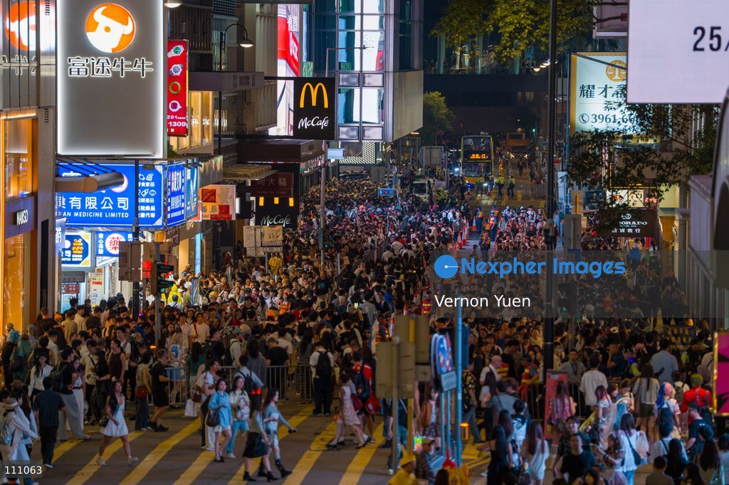 People lining to get into Lan Kwai Fong, a popular bar district in Central District on October 31, 2026 in Hong Kong. (Photo by Vernon Yuen/Nexpher Images)