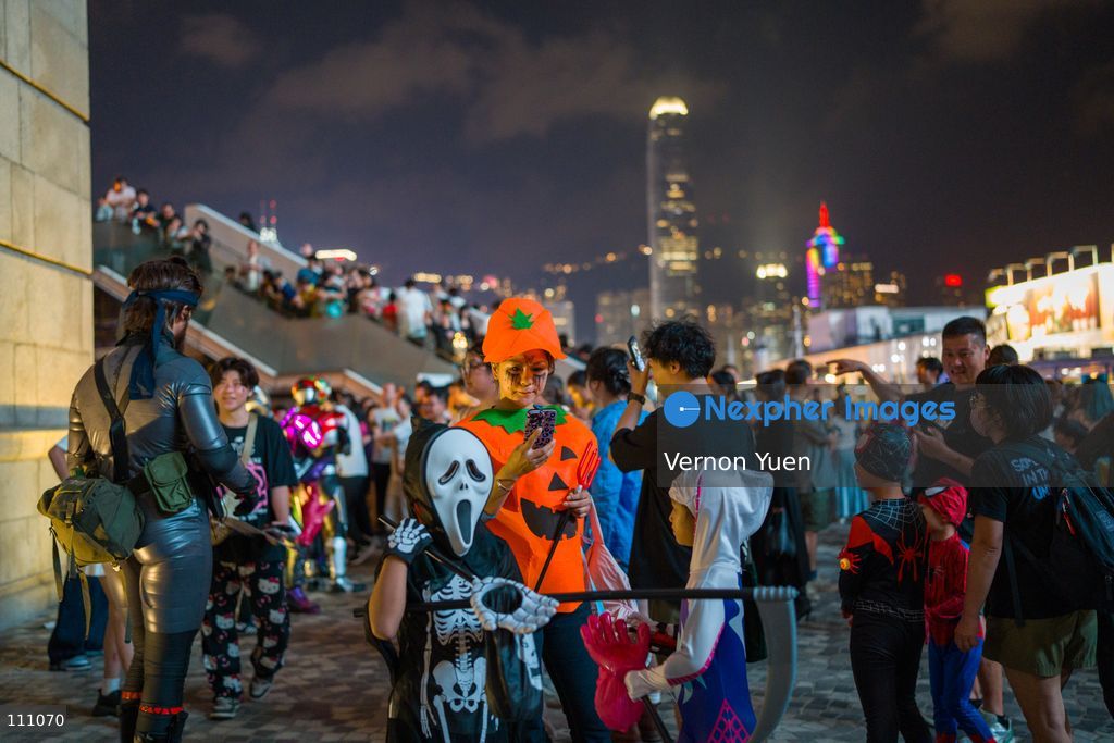 People in halloween costumes on October 31, 2026 in Hong Kong. (Photo by Vernon Yuen/Nexpher Images)