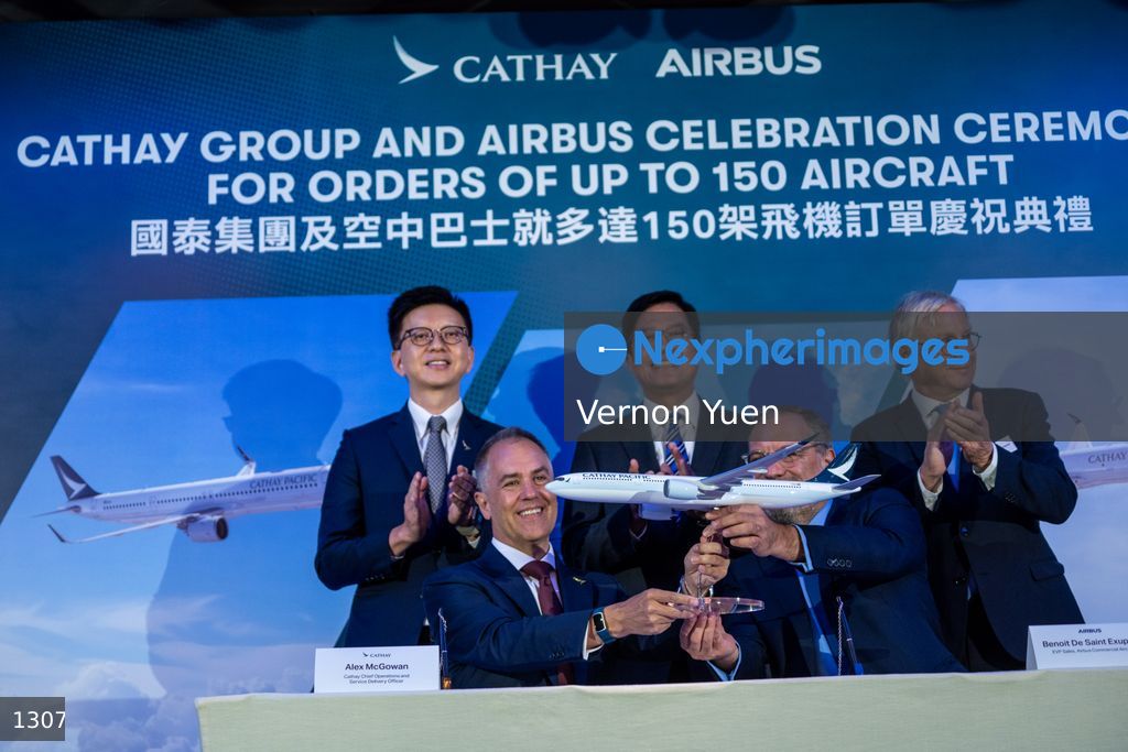 Hong Kong Cathay Pacific Celebration Ceremony for Ordering up to 150 Airbus Aircrafts