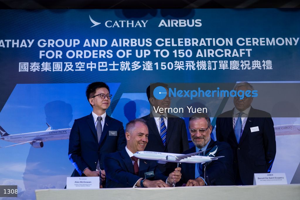 Hong Kong Cathay Pacific Celebration Ceremony for Ordering up to 150 Airbus Aircrafts