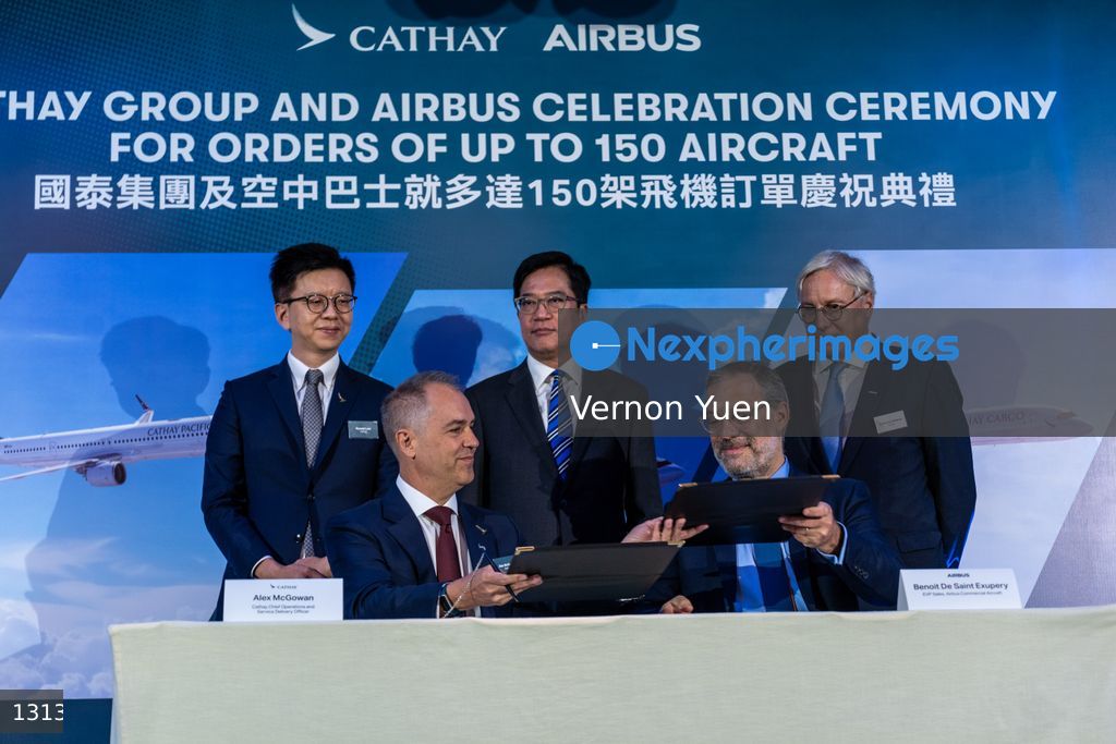 Hong Kong Cathay Pacific Celebration Ceremony for Ordering up to 150 Airbus Aircrafts