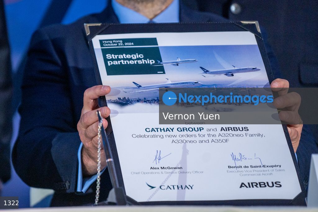 Hong Kong Cathay Pacific Celebration Ceremony for Ordering up to 150 Airbus Aircrafts
