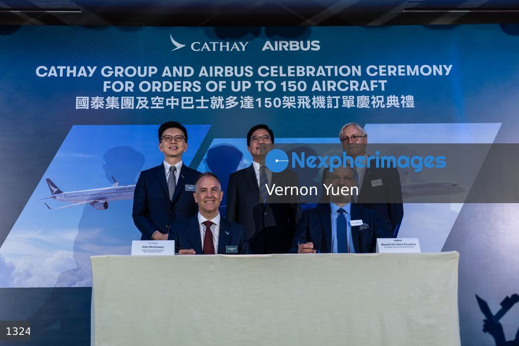 Hong Kong Cathay Pacific Celebration Ceremony for Ordering up to 150 Airbus Aircrafts