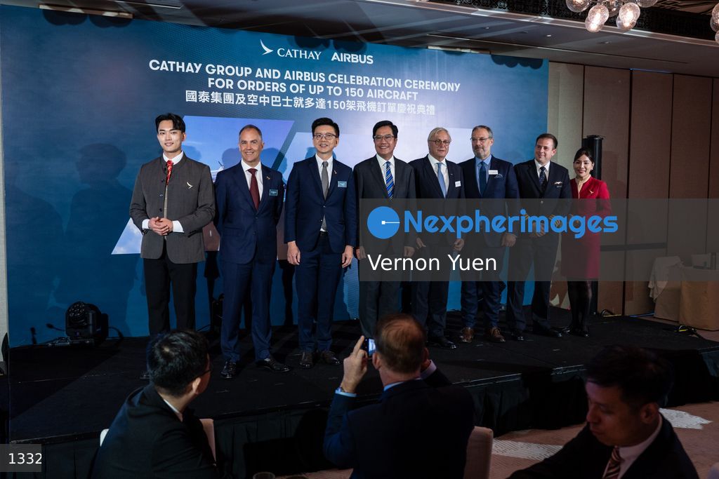 Hong Kong Cathay Pacific Celebration Ceremony for Ordering up to 150 Airbus Aircrafts