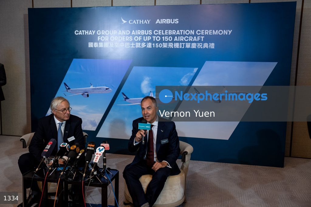 Hong Kong Cathay Pacific Celebration Ceremony for Ordering up to 150 Airbus Aircrafts