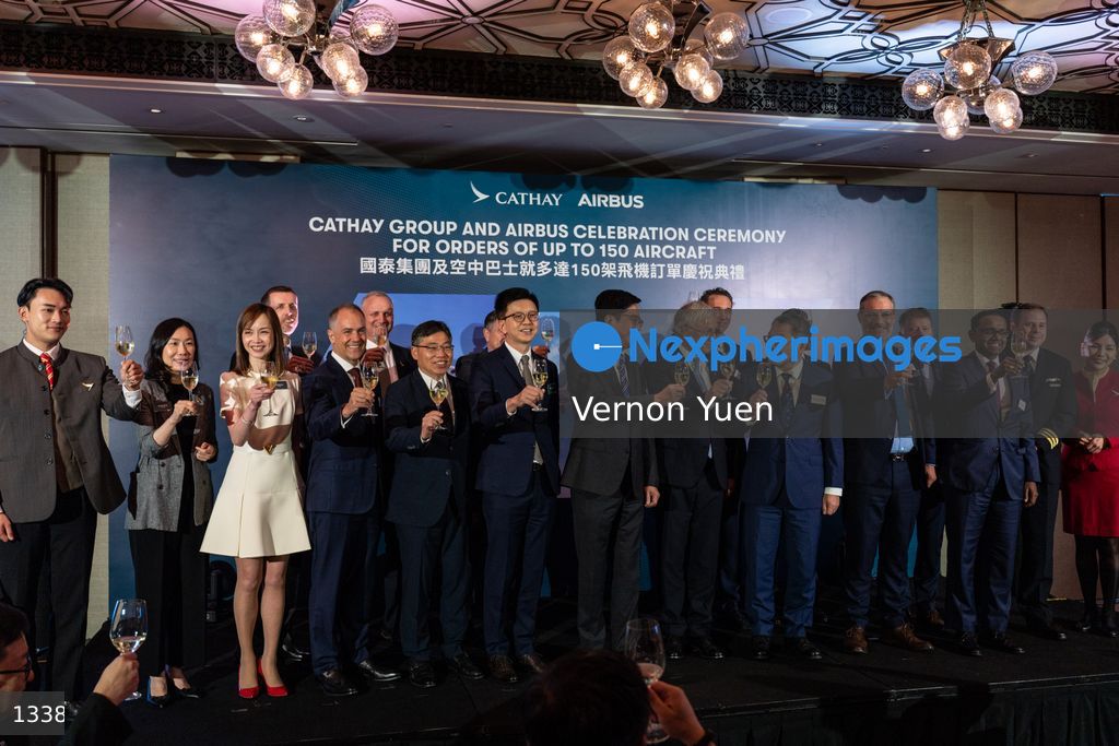 Hong Kong Cathay Pacific Celebration Ceremony for Ordering up to 150 Airbus Aircrafts