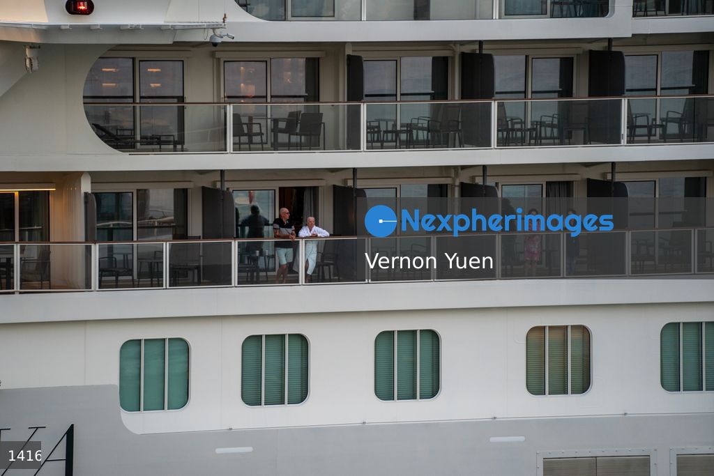 Hong Kong Cruise Ship Docks at Harbour Terminal