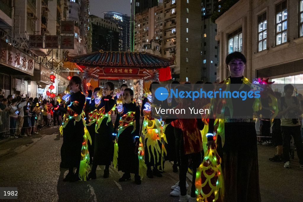 Hong Kong LED Dragon Dance at Tai Kok Tsui Temple Fair 