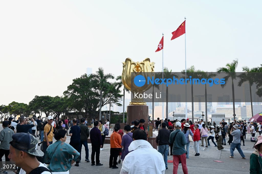 Golden bauhinia square in Hong Kong