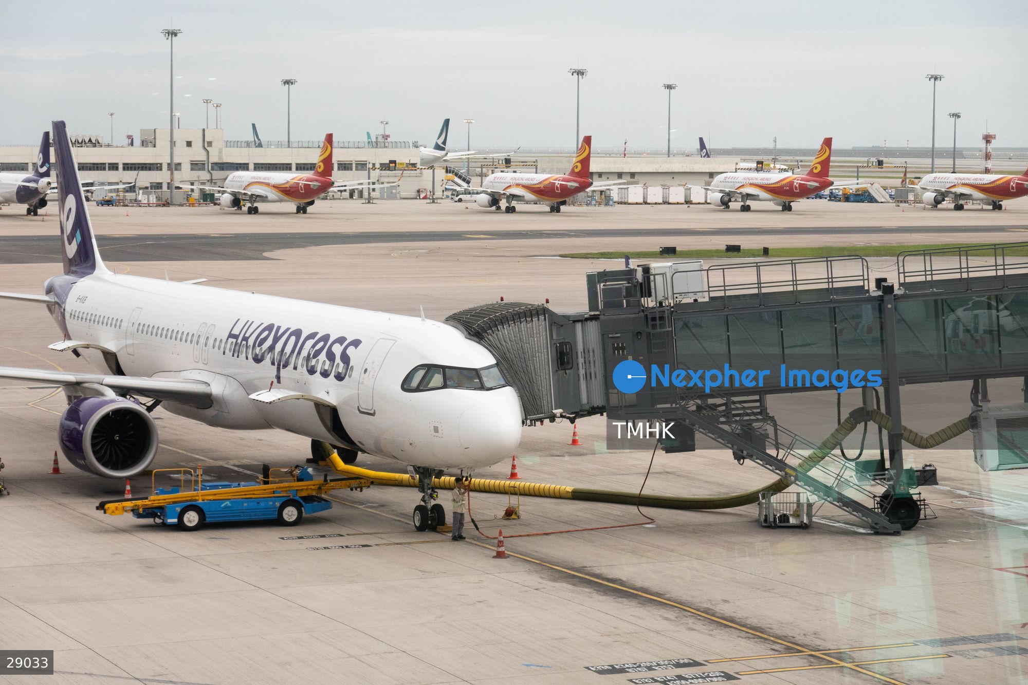 View of Hong Kong Express' Airbus A321neo on June 5, 2025 in Hong
