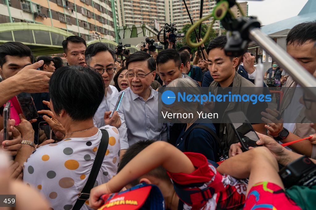 Hong Kong Chief Executive John Lee Visit Sha Tin District