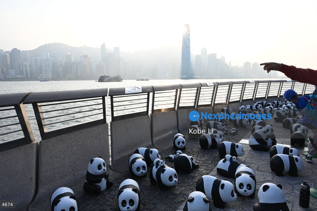 2500 panda models in Avenue of Stars