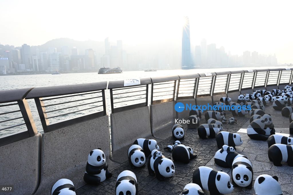 2500 panda models in Avenue of Stars