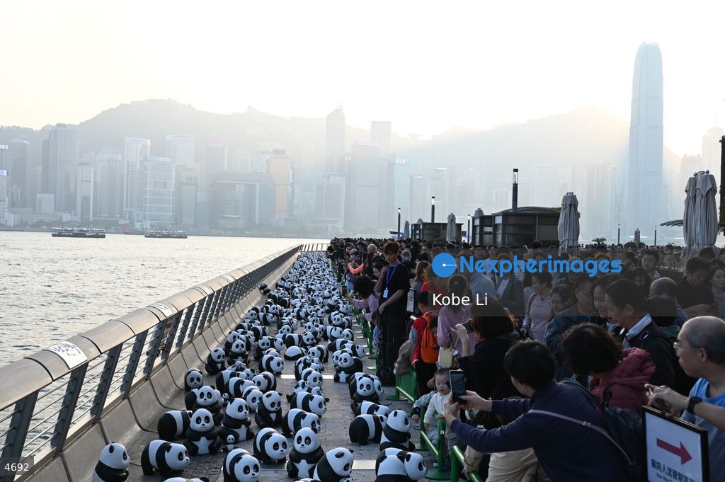 2500 panda models in Avenue of Stars