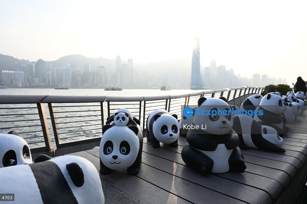 2500 panda models in Avenue of Stars