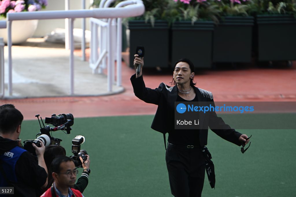 Korean star Rain attend event in Hong Kong Jockey Club
