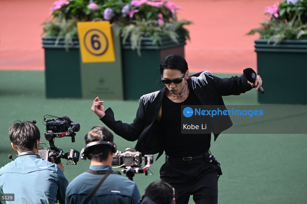 Korean star Rain attend event in Hong Kong Jockey Club