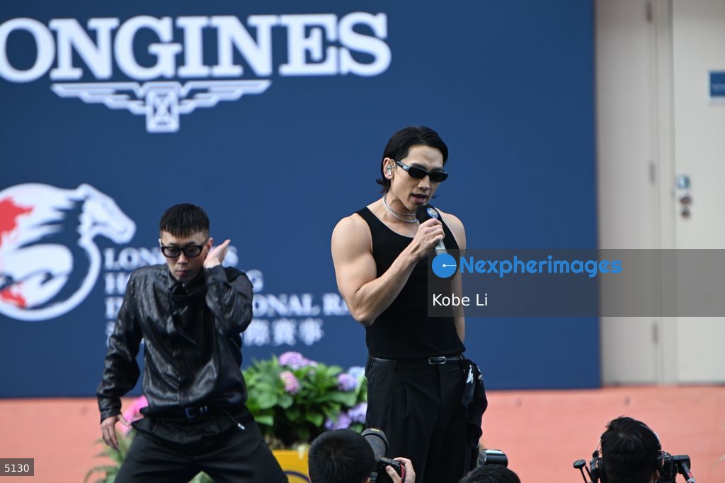 Korean star Rain attend event in Hong Kong Jockey Club