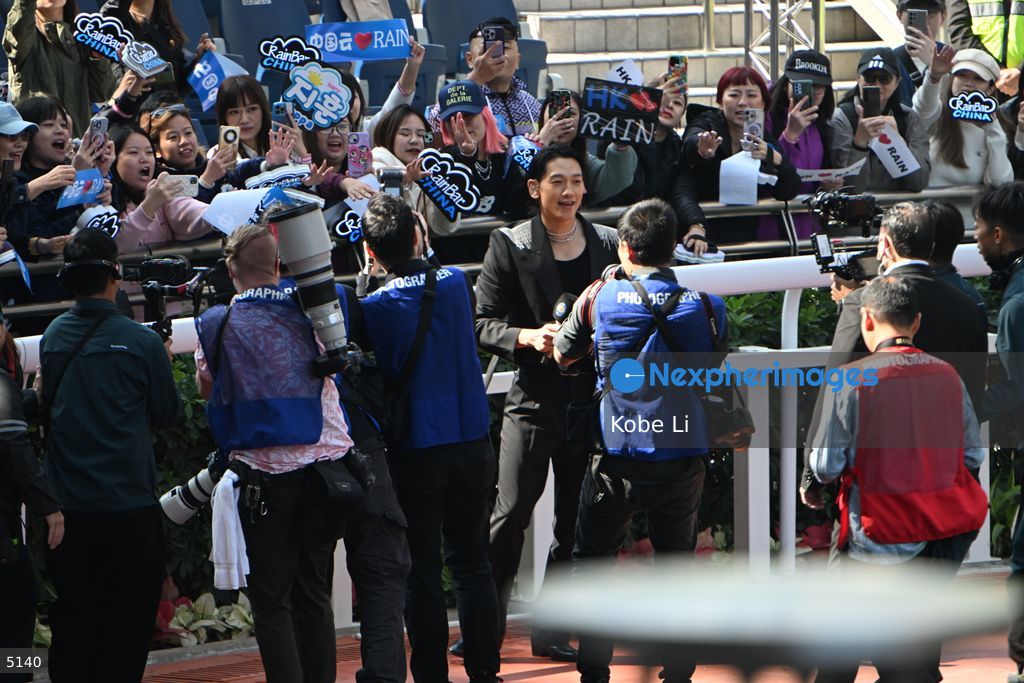 Korean star Rain attend event in Hong Kong Jockey Club