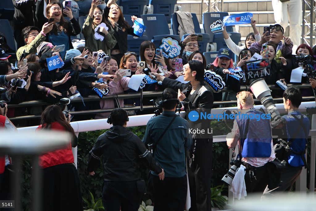 Korean star Rain attend event in Hong Kong Jockey Club