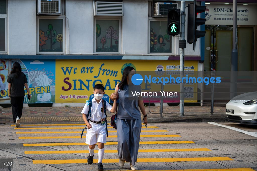 First Day of School after Summer Vacation in Hong Kong