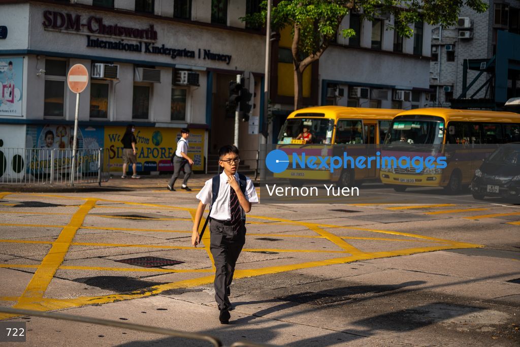 First Day of School after Summer Vacation in Hong Kong