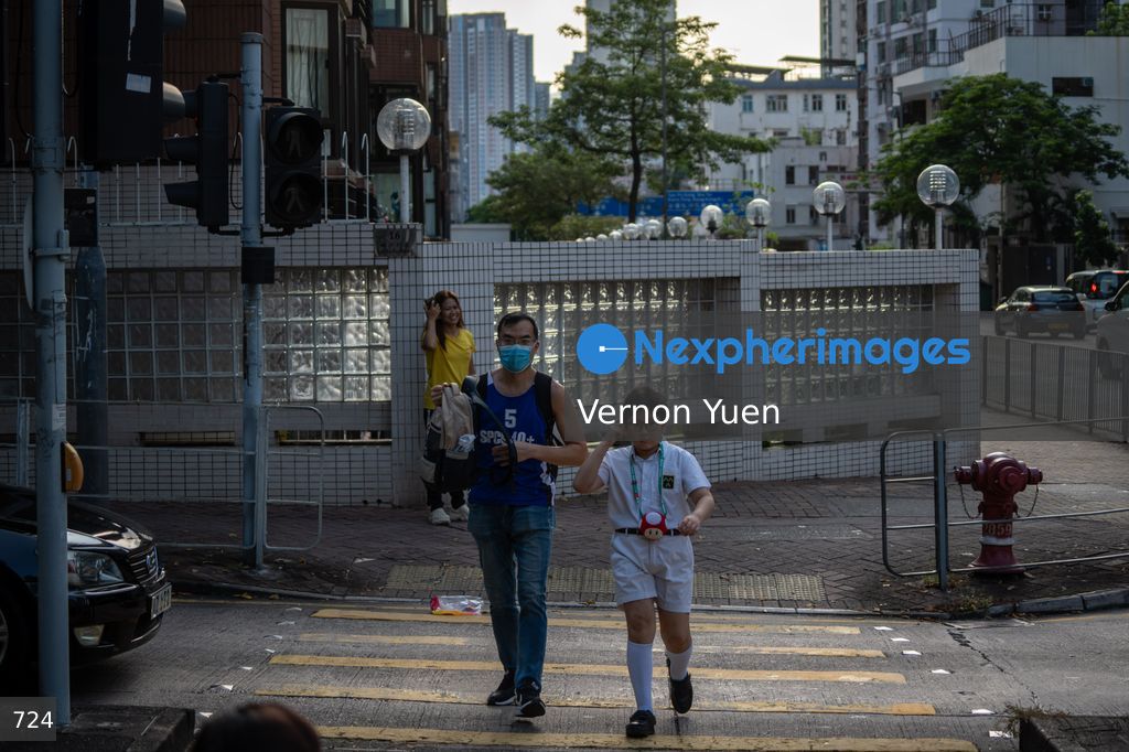 First Day of School after Summer Vacation in Hong Kong