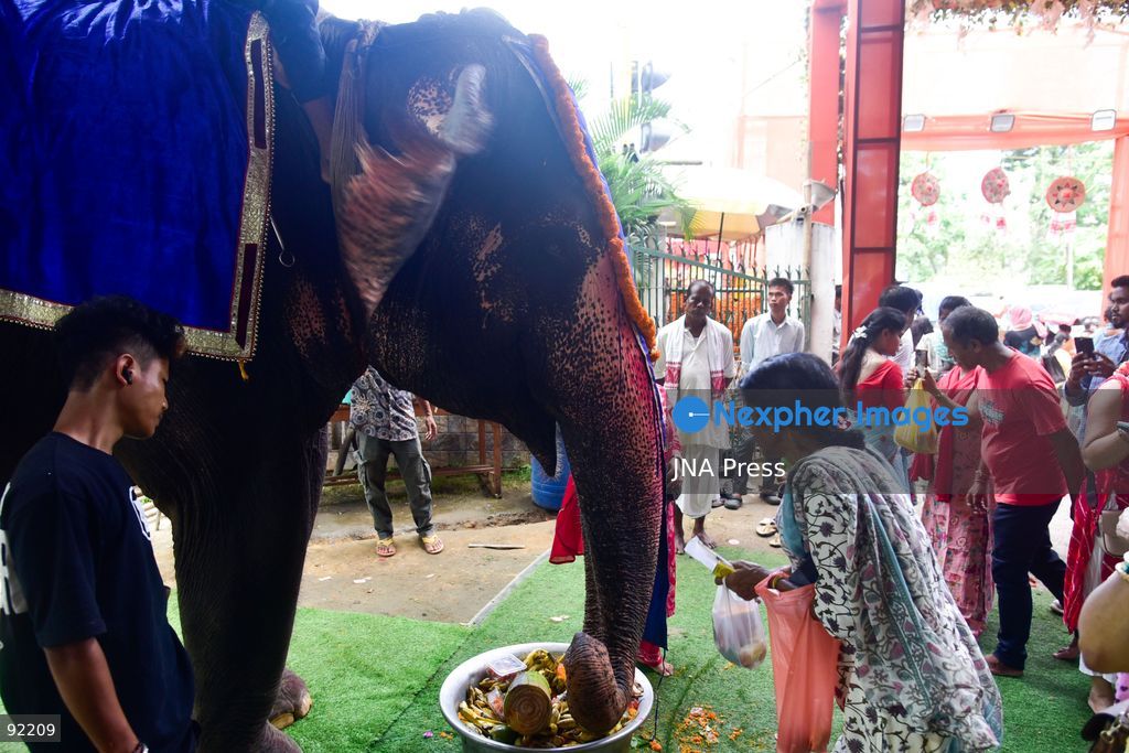 GUWAHATI, ASSAM, INDIA, SEPTEMBER 14, 2026: Hindu devotees offer prayers during celebrations marking Ganesh Chaturthi at Ganeshguri in Guwahati, Assam. The Hindu festival celebrates the birth of Lord Ganesha, the elephant-headed deity associated with wisdom and prosperity. Photo by Hafiz Ahmed / JNA Press. (Photo by Hafiz Ahmed/JNA Press via Nexpher Images)