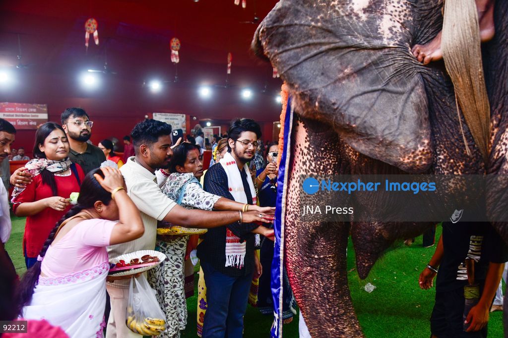 GUWAHATI, ASSAM, INDIA, SEPTEMBER 14, 2026: Hindu devotees offer prayers during celebrations marking Ganesh Chaturthi at Ganeshguri in Guwahati, Assam. The Hindu festival celebrates the birth of Lord Ganesha, the elephant-headed deity associated with wisdom and prosperity. Photo by Hafiz Ahmed / JNA Press. (Photo by Hafiz Ahmed/JNA Press via Nexpher Images)