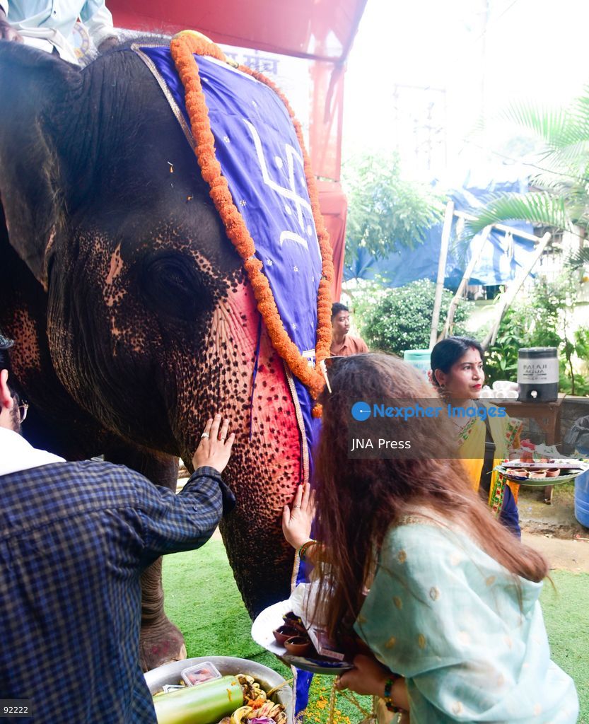 GUWAHATI, ASSAM, INDIA, SEPTEMBER 14, 2026: Hindu devotees offer prayers during celebrations marking Ganesh Chaturthi at Ganeshguri in Guwahati, Assam. The Hindu festival celebrates the birth of Lord Ganesha, the elephant-headed deity associated with wisdom and prosperity. Photo by Hafiz Ahmed / JNA Press. (Photo by Hafiz Ahmed/JNA Press via Nexpher Images)