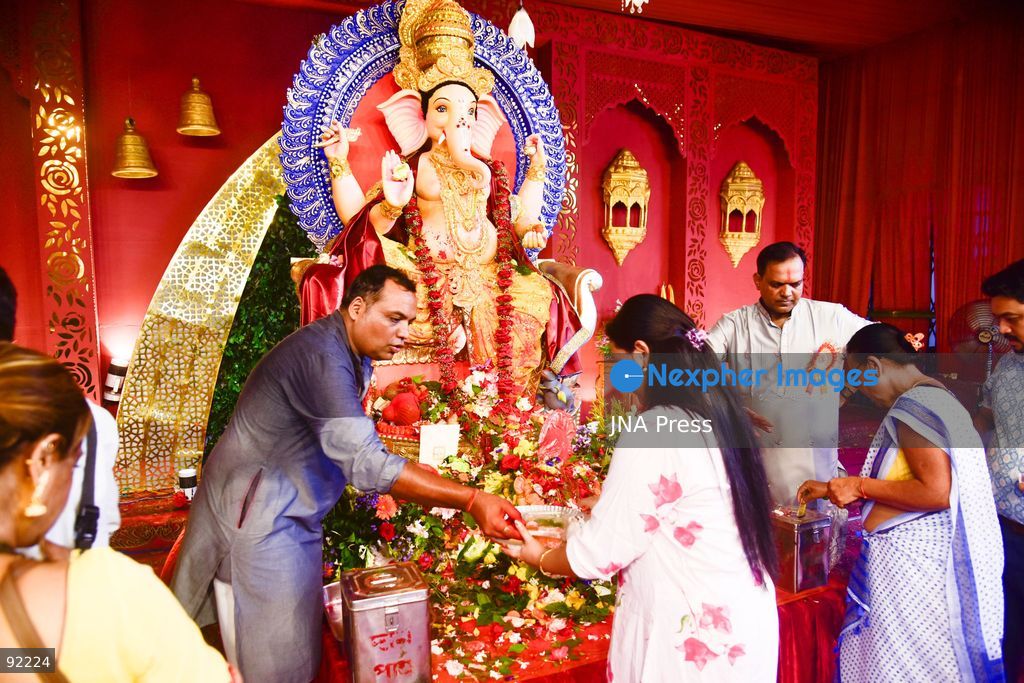 GUWAHATI, ASSAM, INDIA, SEPTEMBER 14, 2026: Hindu devotees offer prayers during celebrations marking Ganesh Chaturthi at Ganeshguri in Guwahati, Assam. The Hindu festival celebrates the birth of Lord Ganesha, the elephant-headed deity associated with wisdom and prosperity. Photo by Hafiz Ahmed / JNA Press. (Photo by Hafiz Ahmed/JNA Press via Nexpher Images)