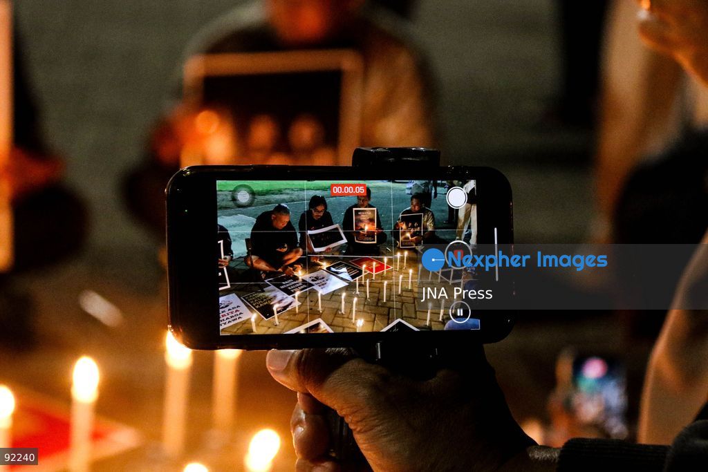 SURAKARTA, CENTRAL JAVA, INDONESIA, SEPTEMBER 14, 2026: Journalists and media workers take part in a solidarity prayer at Solo City Hall for five journalists, two crew members and a guide who lost contact while covering the eruption of Mount Anak Krakatau in the Sunda Strait. The event was organized by the Solo branches of the Indonesian Photojournalists Association (PFI), Indonesian Journalists Association (PWI) and Alliance of Independent Journalists (AJI), together with journalists from various media organizations, in support of ongoing search efforts. Photo by Ilham Nur Arifin / JNA Press. (Photo by Ilham Nur Arifin/JNA Press via Nexpher Images)