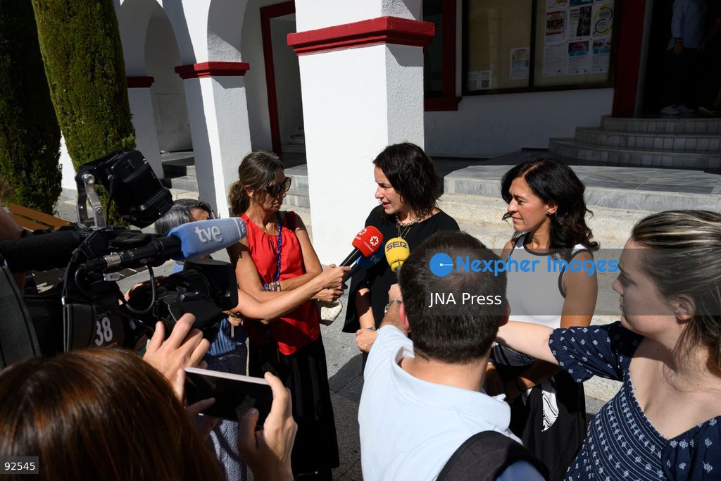 SAN SEBASTIÁN DE LOS REYES, MADRID, SPAIN, SEPTEMBER 15, 2026: Mayor Lucía Fernández, Government Sub-delegate in Madrid Pilar Trinidad Núñez and other participants observe a minute of silence outside San Sebastián de los Reyes City Hall in memory of a local woman who was killed by her husband on September 11. Photo by Tomas Calle / JNA Press. (Photo by Tomas Calle/JNA Press via Nexpher Images)