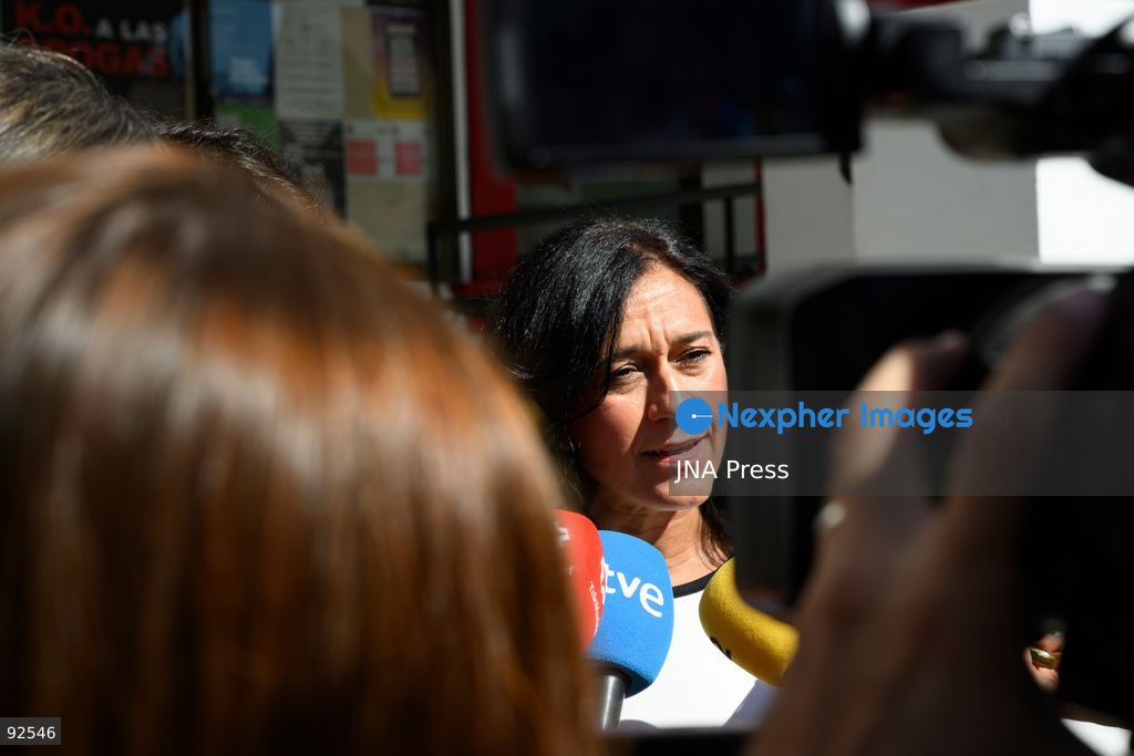 SAN SEBASTIÁN DE LOS REYES, MADRID, SPAIN, SEPTEMBER 15, 2026: Mayor Lucía Fernández, Government Sub-delegate in Madrid Pilar Trinidad Núñez and other participants observe a minute of silence outside San Sebastián de los Reyes City Hall in memory of a local woman who was killed by her husband on September 11. Photo by Tomas Calle / JNA Press. (Photo by Tomas Calle/JNA Press via Nexpher Images)