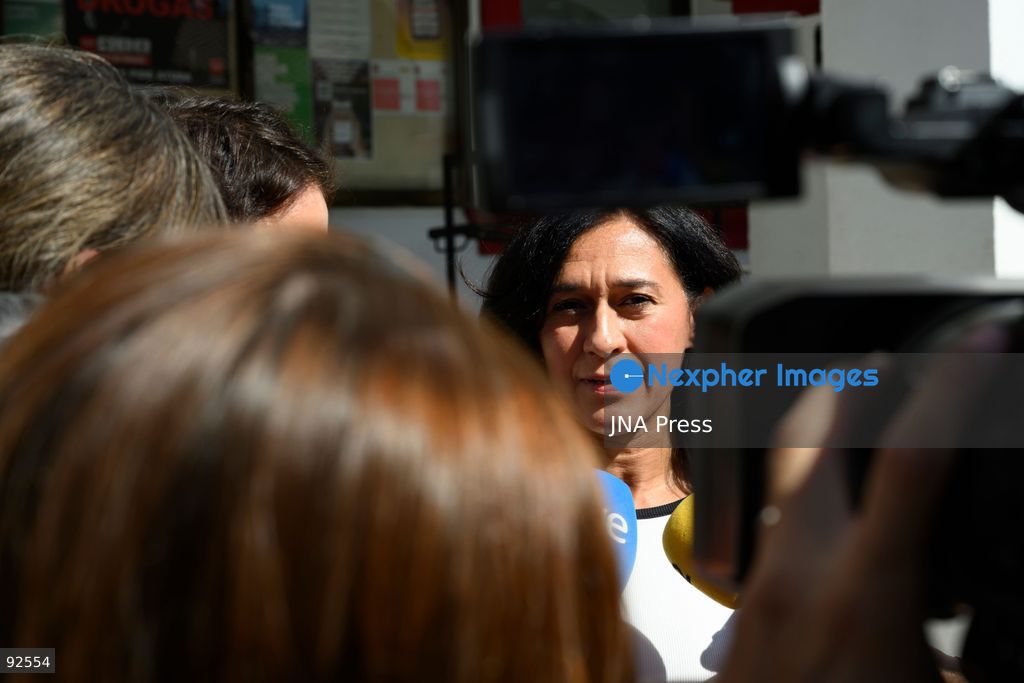 SAN SEBASTIÁN DE LOS REYES, MADRID, SPAIN, SEPTEMBER 15, 2026: Mayor Lucía Fernández, Government Sub-delegate in Madrid Pilar Trinidad Núñez and other participants observe a minute of silence outside San Sebastián de los Reyes City Hall in memory of a local woman who was killed by her husband on September 11. Photo by Tomas Calle / JNA Press. (Photo by Tomas Calle/JNA Press via Nexpher Images)