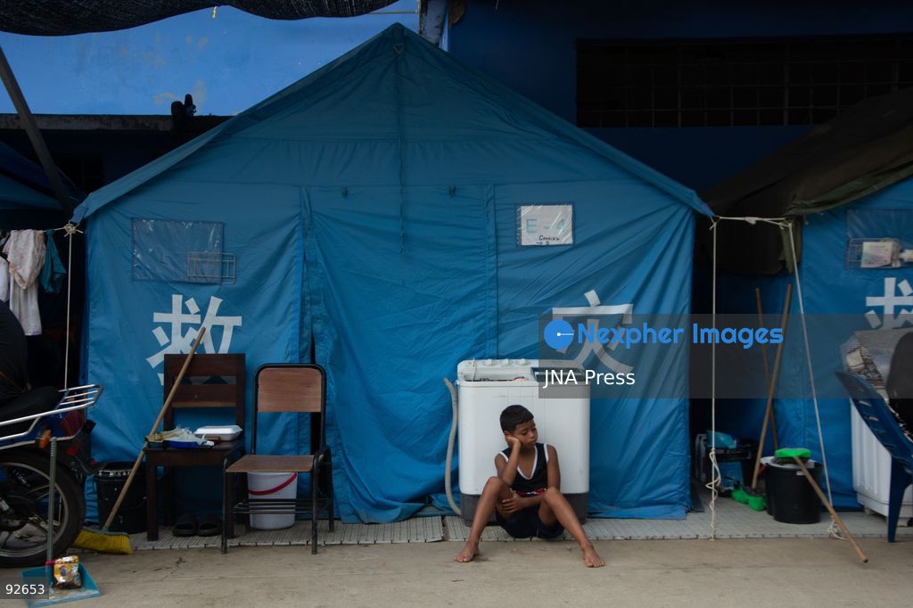 LA GUAIRA, VENEZUELA, SEPTEMBER 12, 2026: Residents displaced by earthquakes remain in transitional camps in La Guaira more than two months after the disaster. The facilities provide basic services including restrooms, showers, laundry areas and internet access, while some residents have established small stalls selling food and other goods as daily and commercial activity develops within the temporary settlements. Photo by Franyer Nieves/ JNA Press. (Photo by Franyer Nieves (Babel)/JNA Press via Nexpher Images)