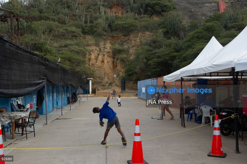 LA GUAIRA, VENEZUELA, SEPTEMBER 12, 2026: Residents displaced by earthquakes remain in transitional camps in La Guaira more than two months after the disaster. The facilities provide basic services including restrooms, showers, laundry areas and internet access, while some residents have established small stalls selling food and other goods as daily and commercial activity develops within the temporary settlements. Photo by Franyer Nieves/ JNA Press. (Photo by Franyer Nieves (Babel)/JNA Press via Nexpher Images)